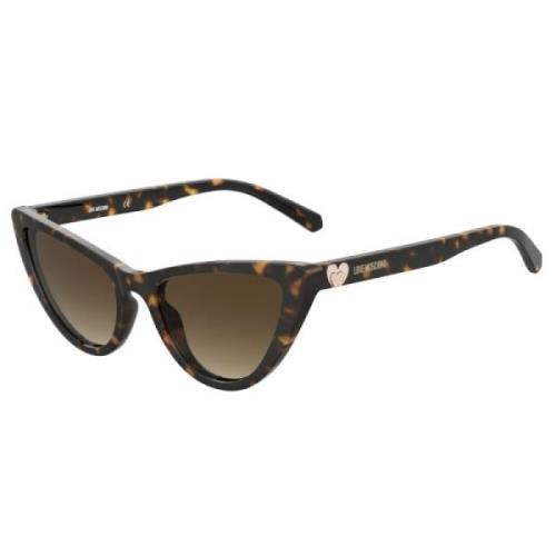 Love Moschino Brun Acetat Solglasögon för Kvinnor Brown, Dam