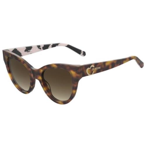 Love Moschino Brun Acetat Solglasögon för Kvinnor Brown, Dam