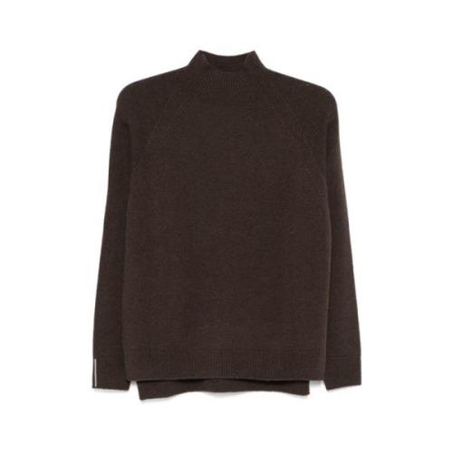 Peserico Brun Ullblandning Mock-Neck Tröja Brown, Dam