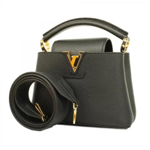 Louis Vuitton Vintage Pre-owned Tyg axelremsvskor Black, Dam