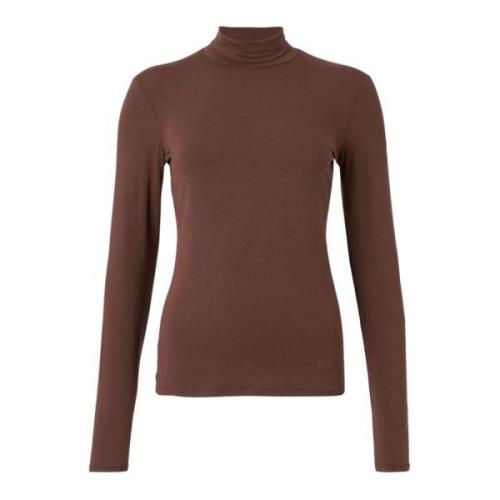 Max Mara Weekend Brun Jersey Turtleneck Skjorta Brown, Dam