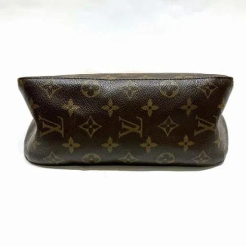 Louis Vuitton Vintage Pre-owned Tyg axelremsvskor Brown, Dam