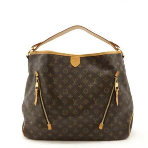 Louis Vuitton Vintage Pre-owned Tyg axelremsvskor Brown, Dam