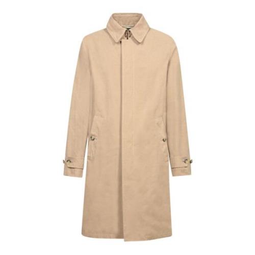 Sealup Beige Trench Coat för Män Beige, Herr