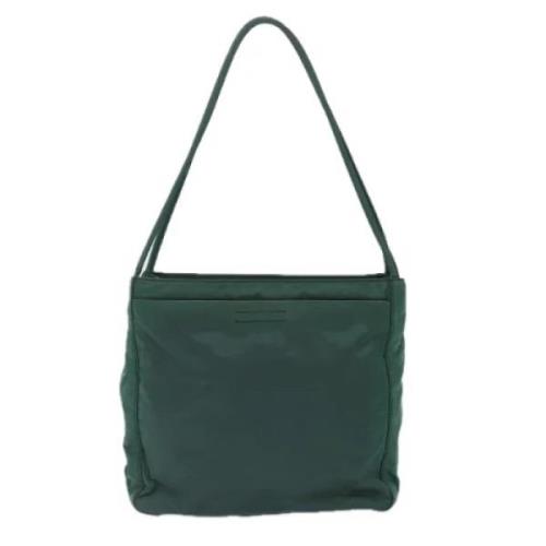 Prada Vintage Pre-owned Tyg prada-vskor Green, Dam