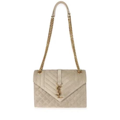 Yves Saint Laurent Vintage Pre-owned Canvas axelremsvskor Beige, Dam