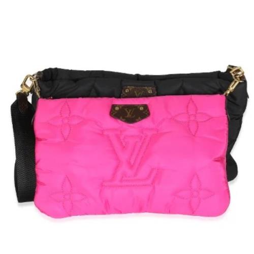 Louis Vuitton Vintage Pre-owned Nylon crossbodyvskor Pink, Dam