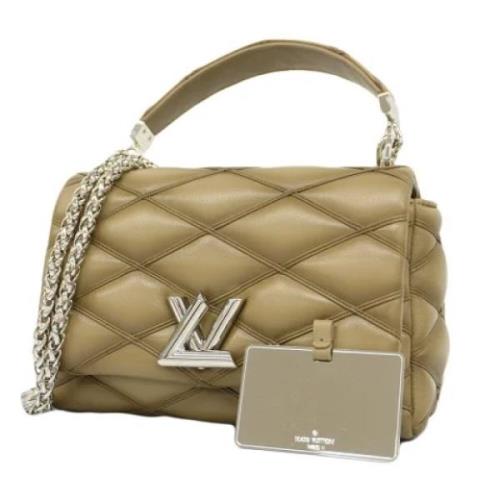 Louis Vuitton Vintage Pre-owned Tyg handvskor Beige, Dam