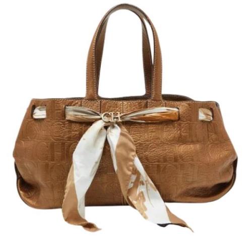 Carolina Herrera Pre-owned Pre-owned Laeder totevskor Brown, Dam