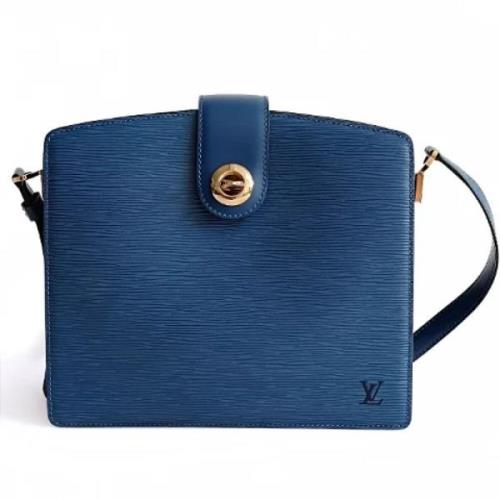 Louis Vuitton Vintage Pre-owned Laeder crossbodyvskor Blue, Dam