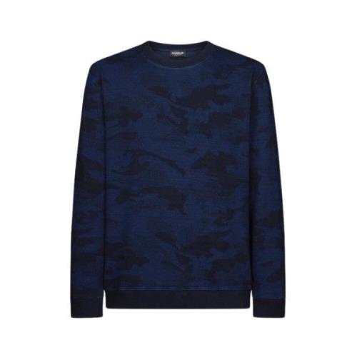 Dondup Camouflage crewneck sweatshirt Blue, Herr