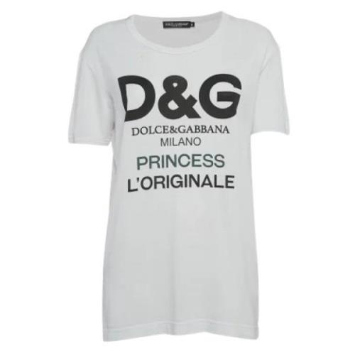 Dolce & Gabbana Pre-owned Pre-owned Tyg toppar White, Dam