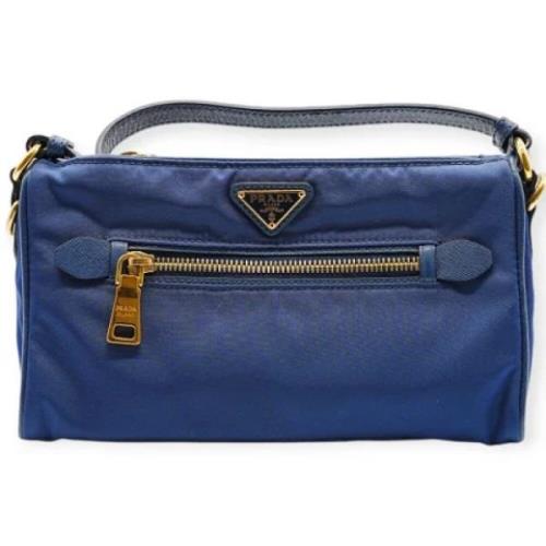 Prada Vintage Pre-owned Nylon prada-vskor Blue, Dam