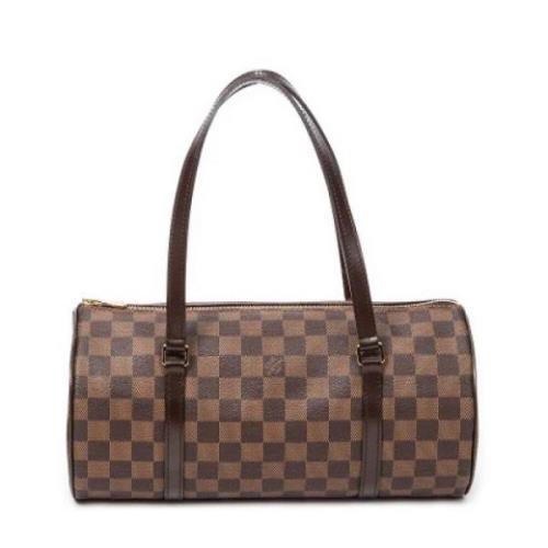 Louis Vuitton Vintage Pre-owned Belagd canvas handvskor Brown, Dam