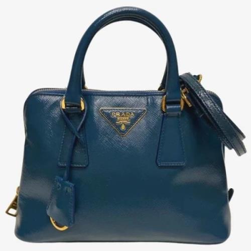 Prada Vintage Pre-owned Laeder handvskor Blue, Dam