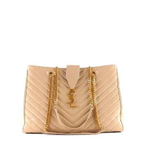 Yves Saint Laurent Vintage Pre-owned Laeder handvskor Beige, Dam