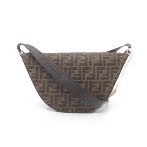 Fendi Vintage Pre-owned Canvas axelremsvskor Brown, Dam