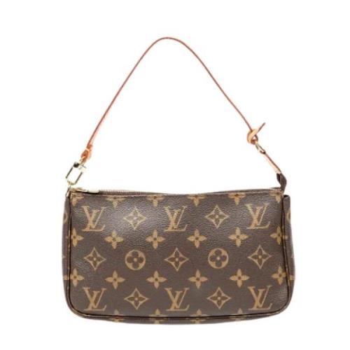 Louis Vuitton Vintage Pre-owned Canvas handvskor Brown, Dam