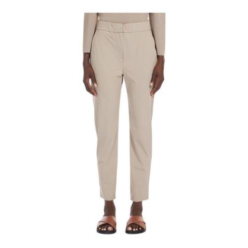 Max Mara Tekniska Jerseybyxor med Franska Fickor Beige, Dam