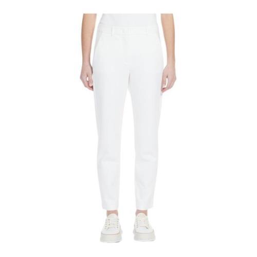 Max Mara Raka viskosbyxor med Milano-söm White, Dam