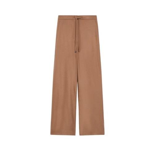 Max Mara Mjuk Linje Joggingbyxor Kamel Brown, Dam