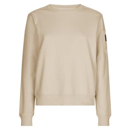 add Sweatshirt I Bomull Beige, Dam