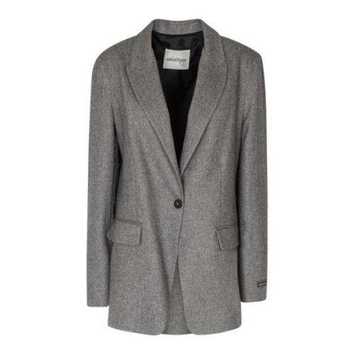 Ottod'Ame Ullblandning Blazer med Reverskrage Gray, Dam