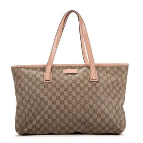 Gucci Vintage Pre-owned Canvas totevskor Beige, Dam