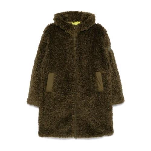 Save The Duck Grön Faux Shearling Panelled Kappa Green, Dam