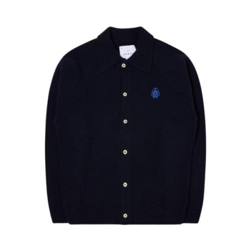 Edwin Mars Polo Cardigan Blue, Herr