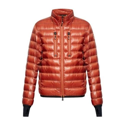 Moncler Quiltad Vadderad Jacka med Appliqué Logo Orange, Herr