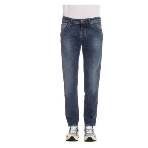 Jacob Cohën Lyxig Denim Jeans med Specialmärke Blue, Herr