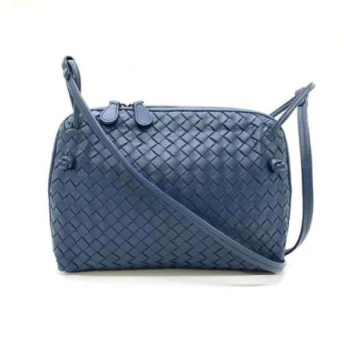 Bottega Veneta Vintage Pre-owned Laeder axelremsvskor Blue, Dam