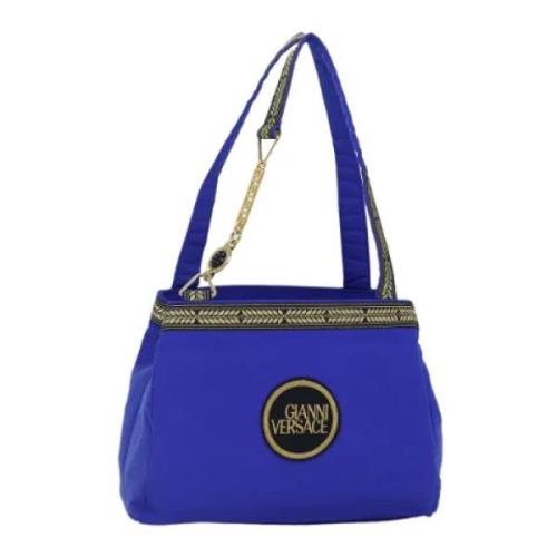 Versace Pre-owned Pre-owned Nylon axelremsvskor Blue, Dam