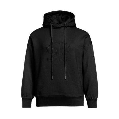 Goldbergh Glittrande Strass Logo Print Hoodie Black, Dam