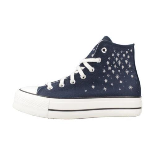 Converse Höga Top Sneakers In i Tomrummet Blue, Dam