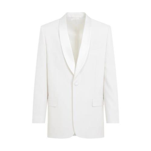 Givenchy Vit Jacka med Satin Revers White, Herr