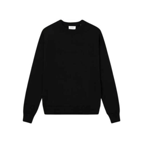 Les Deux Bomullstickad Crewneck Tröja Black, Herr