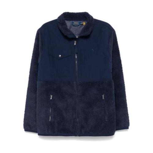 Polo Ralph Lauren Midnight Blue Fleece Tröja med Dragkedja Blue, Herr