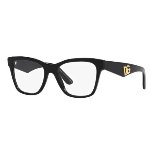 Dolce & Gabbana Snygga Svarta Glasögonbågar DG 3374 Black, Unisex