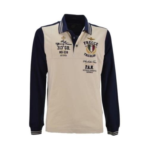 Aeronautica Militare Italiensk Stil Polo Skjorta Blå Blue, Herr