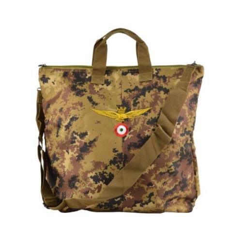 Aeronautica Militare Militärstil Messenger Vattentät Beige, Herr