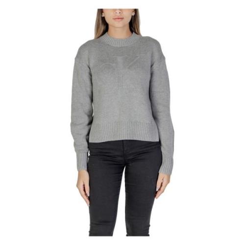 Calvin Klein Jeans Intarsia Loose Tröja Höst/Vinter Kollektion Gray, D...