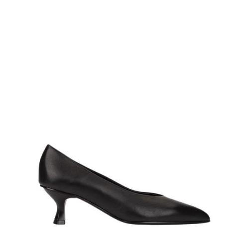 Pedro Miralles Svarta läderskor elegant stil Black, Dam