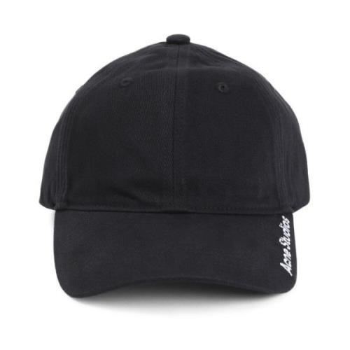 Acne Studios Svart Bomull Klassisk Hatt Black, Unisex