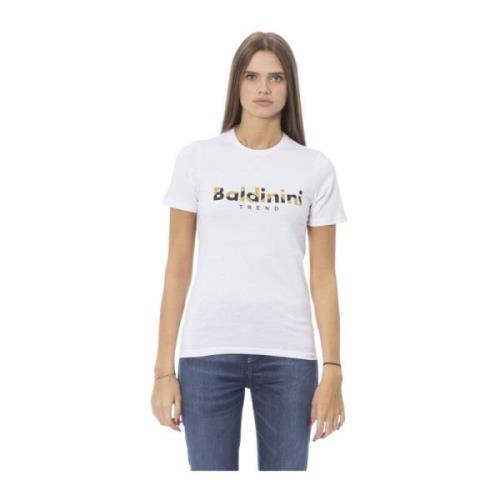 Baldinini Trendig T-shirt med fronttryck White, Dam