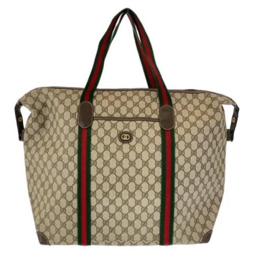 Gucci Vintage Pre-owned Canvas resvskor Brown, Dam