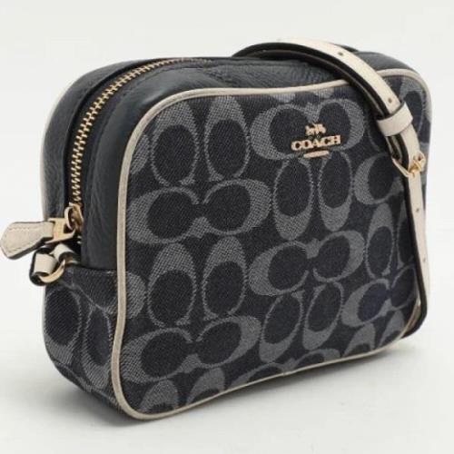 Coach Pre-owned Pre-owned Canvas axelremsvskor Blue, Dam