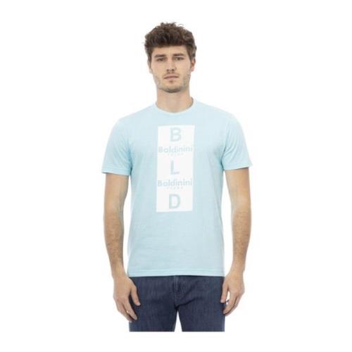 Baldinini Kortärmad Rund Hals T-shirt Blue, Herr