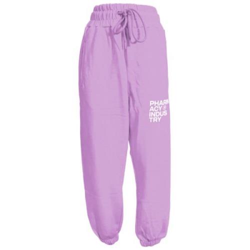 Pharmacy Industry Casual Sweatpants med Logo Print Purple, Dam